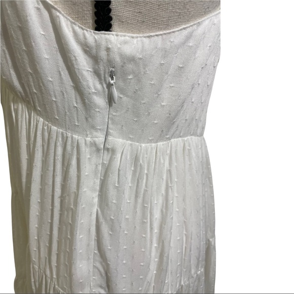 Inmod womens mini dress tiered v-neck rayon back crisscross pattern Small - Picture 3 of 15